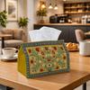 1pc Classic Motif Persian Tissue Box | Multi-functional Napkin Dispenser, Two Sizes Available Suitable for Home, Parties, Car Decoration Mustard Red S