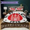 Custom Name St.Pauli Pattern Bedding uilt Set uilt Cover Pillowcase Home Decoration Birthday Gift (1*duvet cover+2*pillowcase without core)