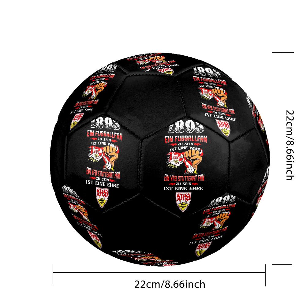 VfB Stuttgart Indoor Soccer Ball Colorful Machine Stitched PVC Size 5 Team Training Competition Ready Durable High-Bounce Cool Sports Gift