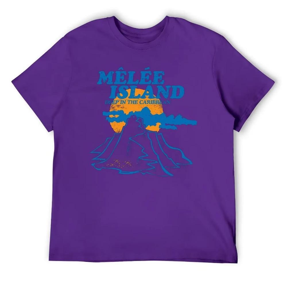 Crewneck Mêlée Island (Dark Variant) Classic For S T-shirt  Move Tees Classic Humor Graphic Travel USA Size
