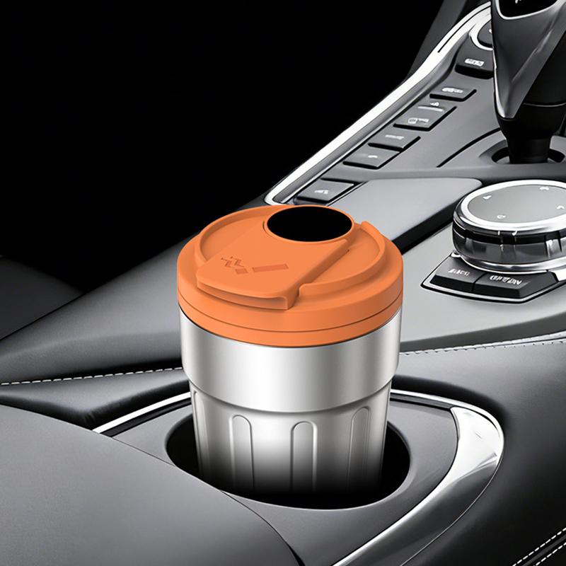 1Pcs Cigarette Ashtray Cup Storage Garbage Container Portable Car Ashtray With Lid LED Light Car Interior Auto Decor Accessories