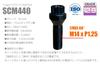 X-LABEL Type-S Locking Bolts [60° Taper M14 X 1.25] [27mm] Original Length Wheel Bolts Black (Set of 2)