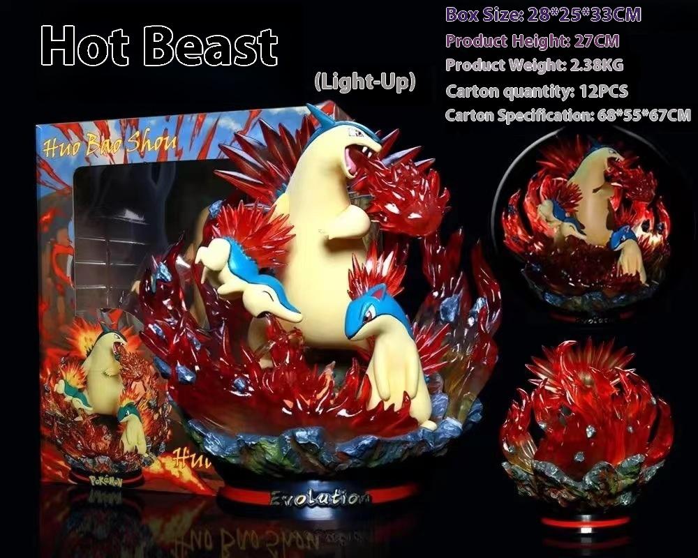 Lovely New Animation Bao Ke Meng Gk Animation Pikachu Luminous Doll Hand-Made Model Super Dream Gengar Fire-Breathing Dragon Ornaments