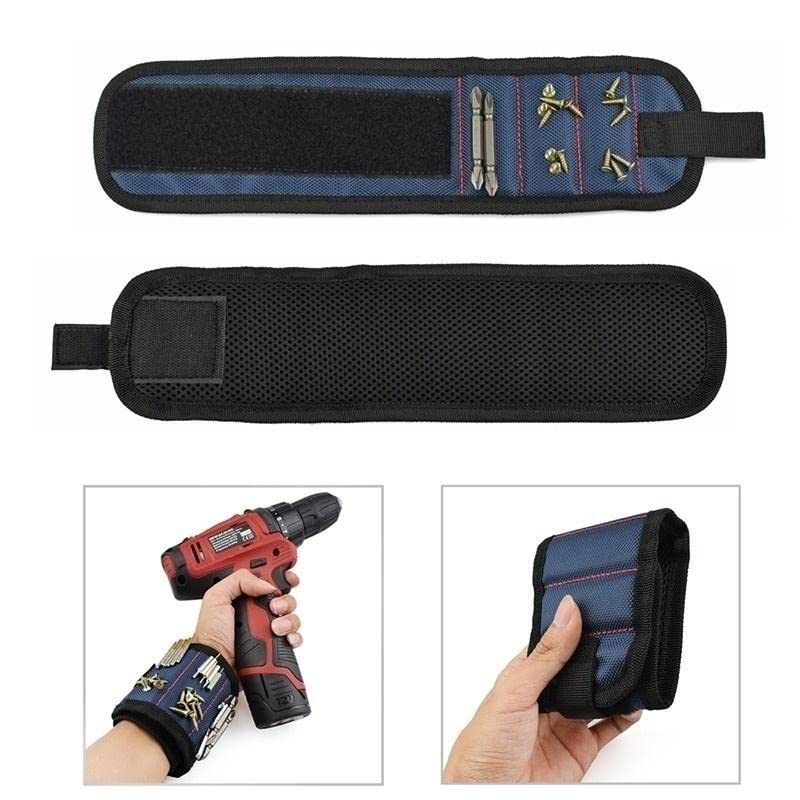 Magnetic Wristband Featuring Super Strong Magnets Holds Screws Nails Drill Bit. Unique Wrist Support Design Cool Handy Gadget Gifts