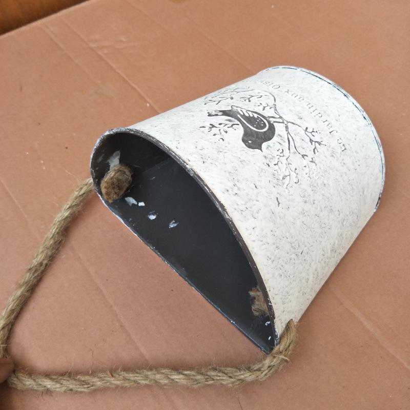 Vintage Wrought Iron Wall-Mounted Flower Pot and Hanging Basket