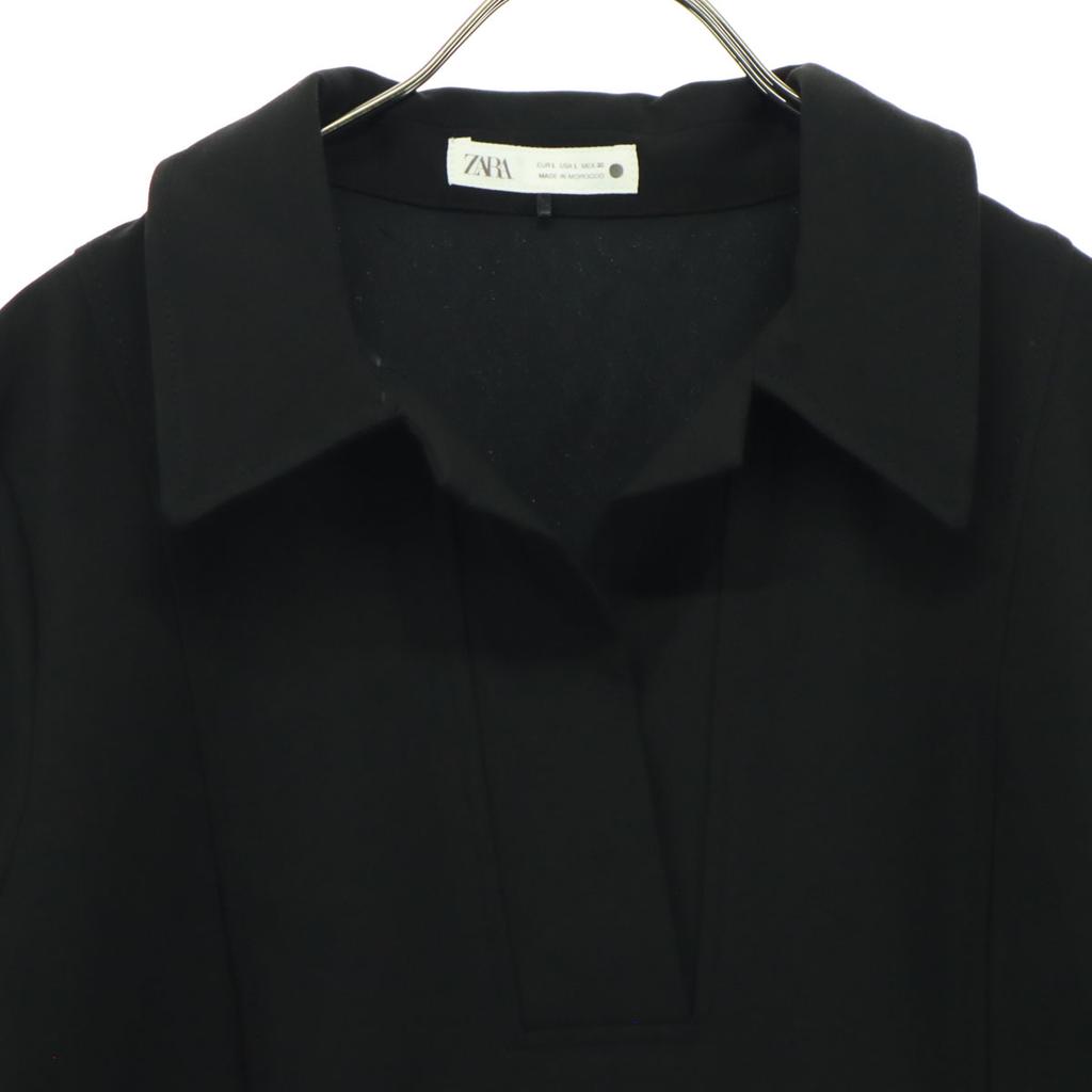 Zara Kurzarm-Poloshirt L schwarz Herren Gebraucht