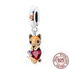 New Charms Copper Cute Animal Pets Charm Beads Fit Snake Chain Bracelet Necklace Women Diy Jewelry