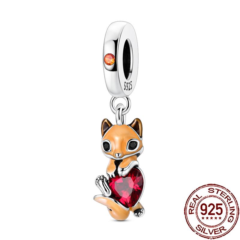 New Charms Copper Cute Animal Pets Charm Beads Fit Snake Chain Bracelet Necklace Women Diy Jewelry