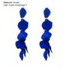 1 Pair Shining Elegant Women Earrings Ornament Rose Petal Long Tassel Drop Earrings Jewelry Accessory