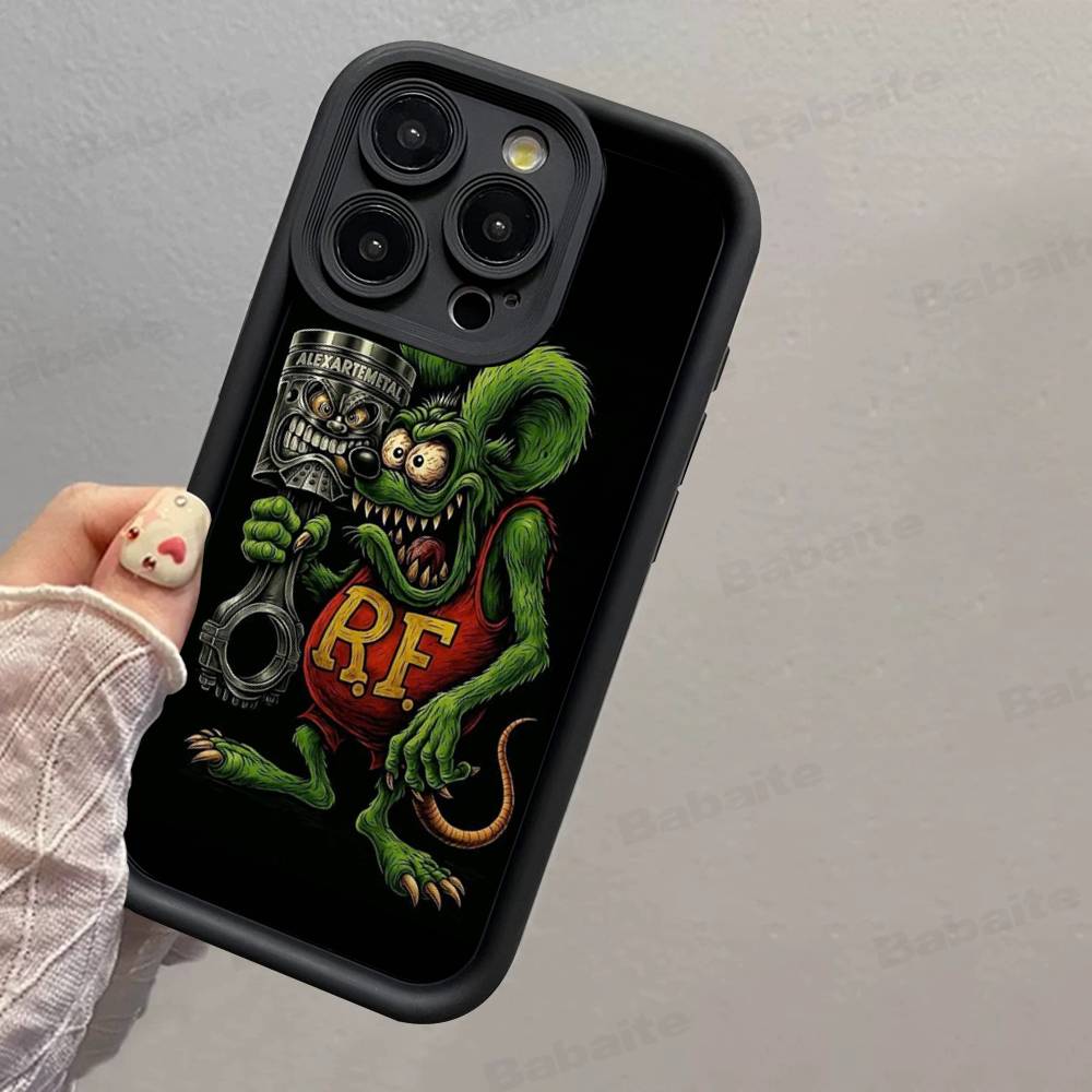 Funny Rat Fink Silicone Phone Case For IPhone 17 Pro Max 16 15 14 13 12 11 Plus 17 Air