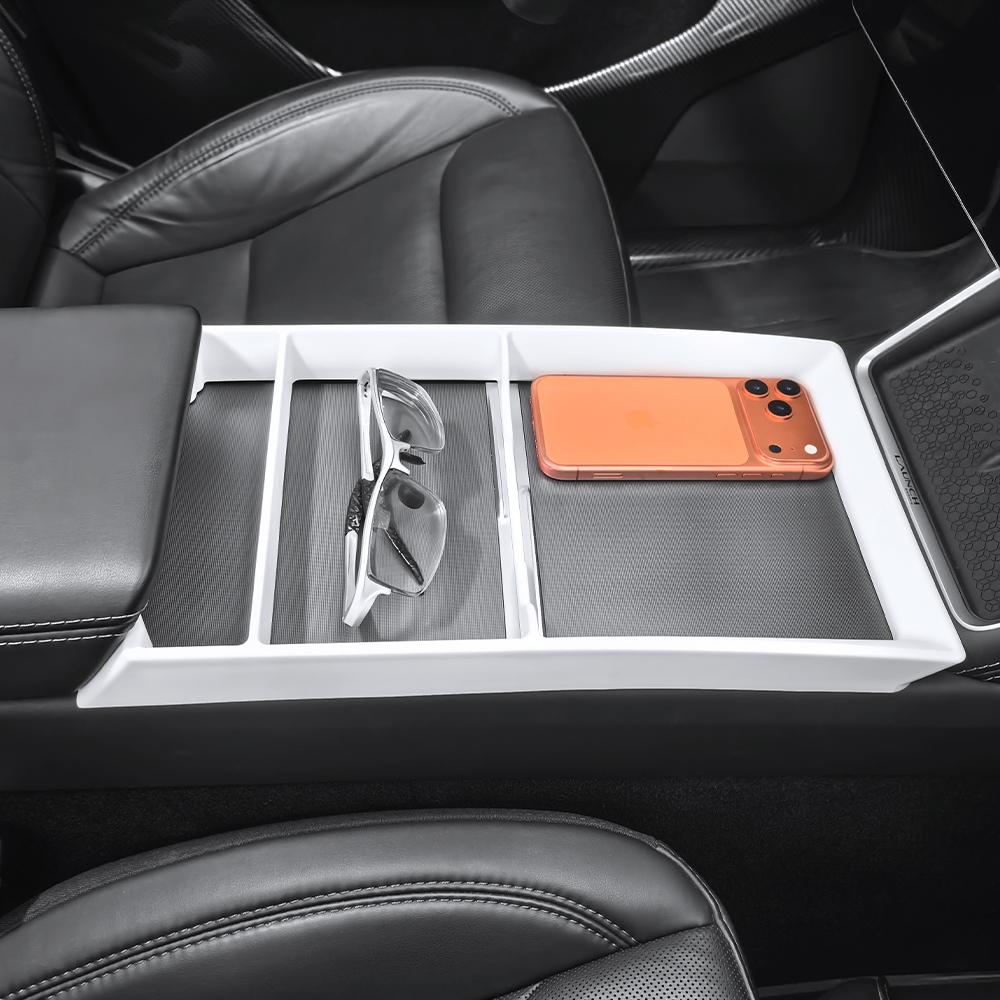 Heenvn TPE Car Central Control Panel Storage Box Panel Frame Trim For Tesla Model 3 Highland Model Y Juniper Model YL 2025 2026
