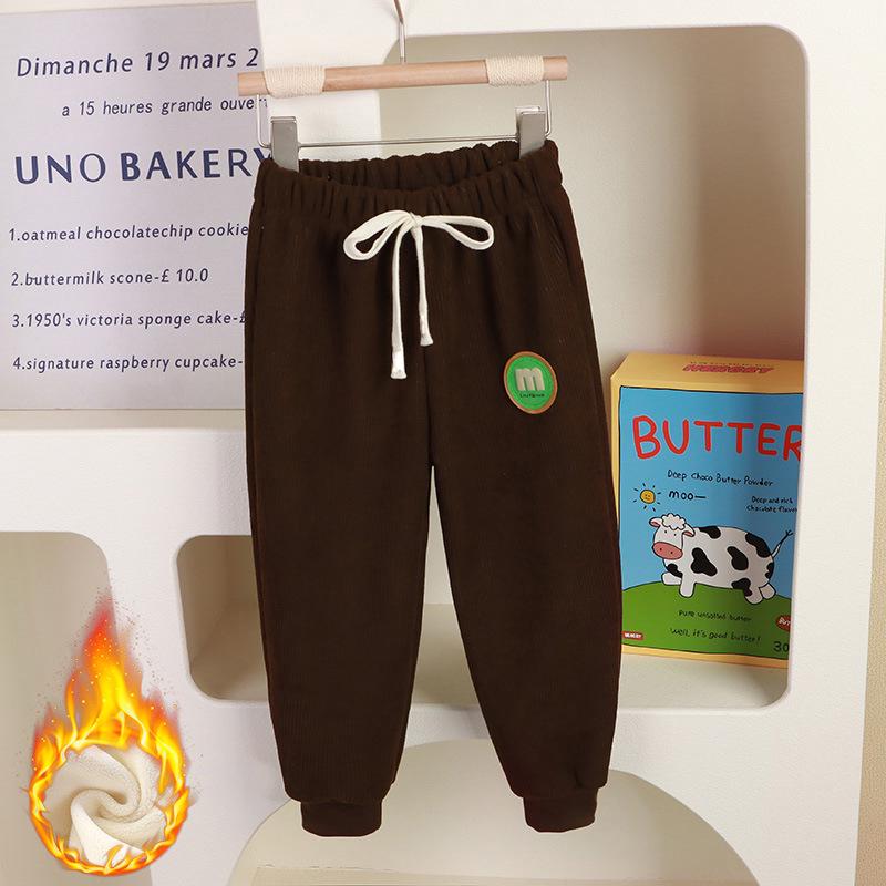 

Детские ребристые полосатые брюки - осенне-зимние вельветовые брюки с длинными штанинами для мальчиков и девочек 120cm