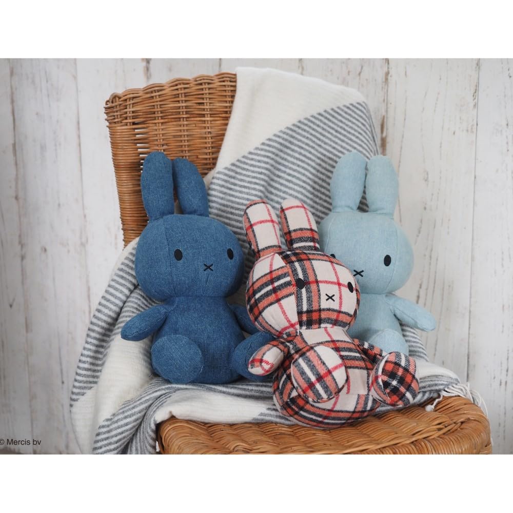 Bon Ton Toys Miffy Denim Plush Toy 23cm Raw Gift