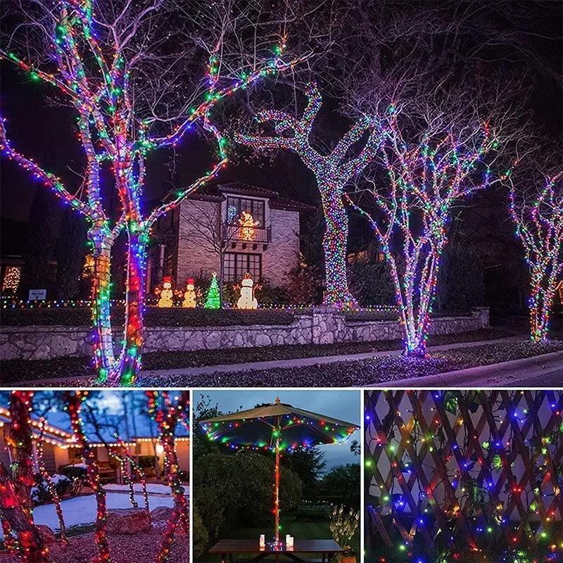 8 modes of solar outdoor string lights suitable for Christmas, Easter, Halloween, and parties,perfect for gardens, windows, and balconies