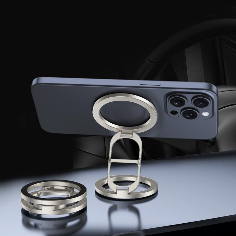 multifunction Magnetic Phone Stand Double Magnetic Designs Phone Stand for Secure Hold Adjustable Angles Stand for Car/Gym Use