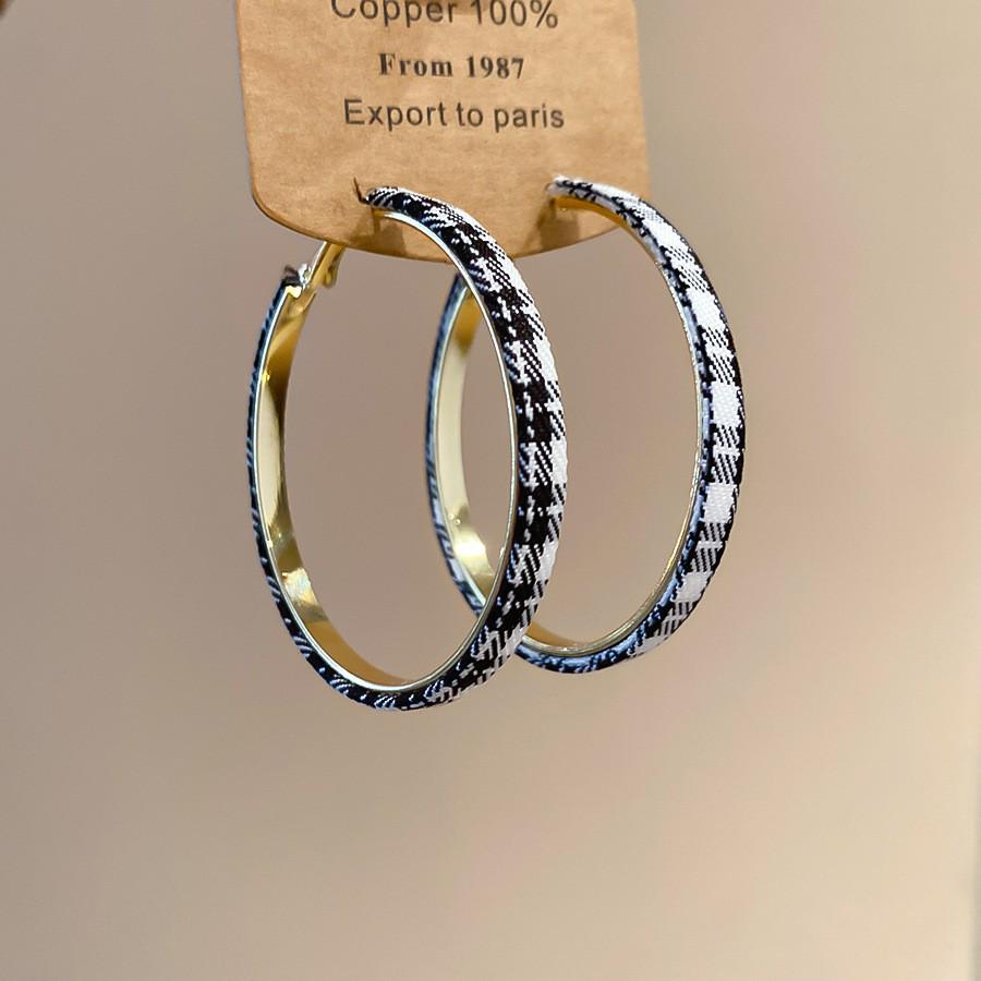 Silbernadel Leopard Harz Geo Runde Ohrringe, Retro Myer Stil, Nischen Design für Frauen