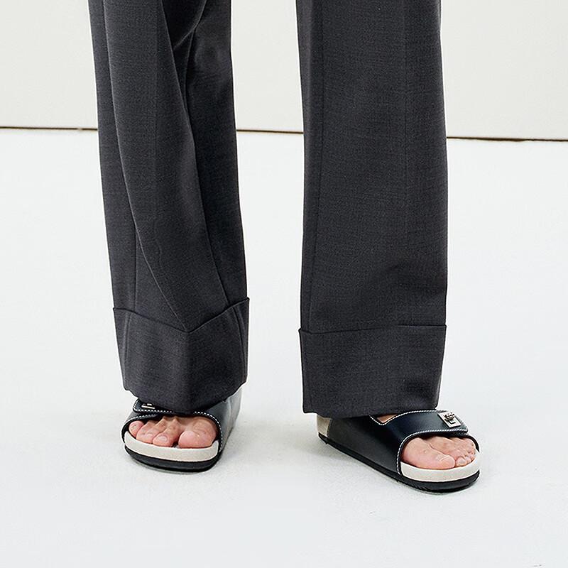 LESS 2025 Spring Casual Straight-Leg Trousers