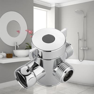 1/2 Inch Bathroom Arm Mounted Adjustable T-adapter Diverter Valve Shower Head Shunt 3-Way Connector