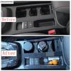 ABS Carbon Fiber Car Center Console Water Cup Holder Decoration Cover Trim Sticker Accessories For Ford Focus MK4  - 2025