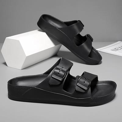 FashionSummer New Men's Soft Sole Slippers Couple Style Beach Shoes Indoor Outdoor Dual Use Flat Bottom Slippers Lightweight Non Slip