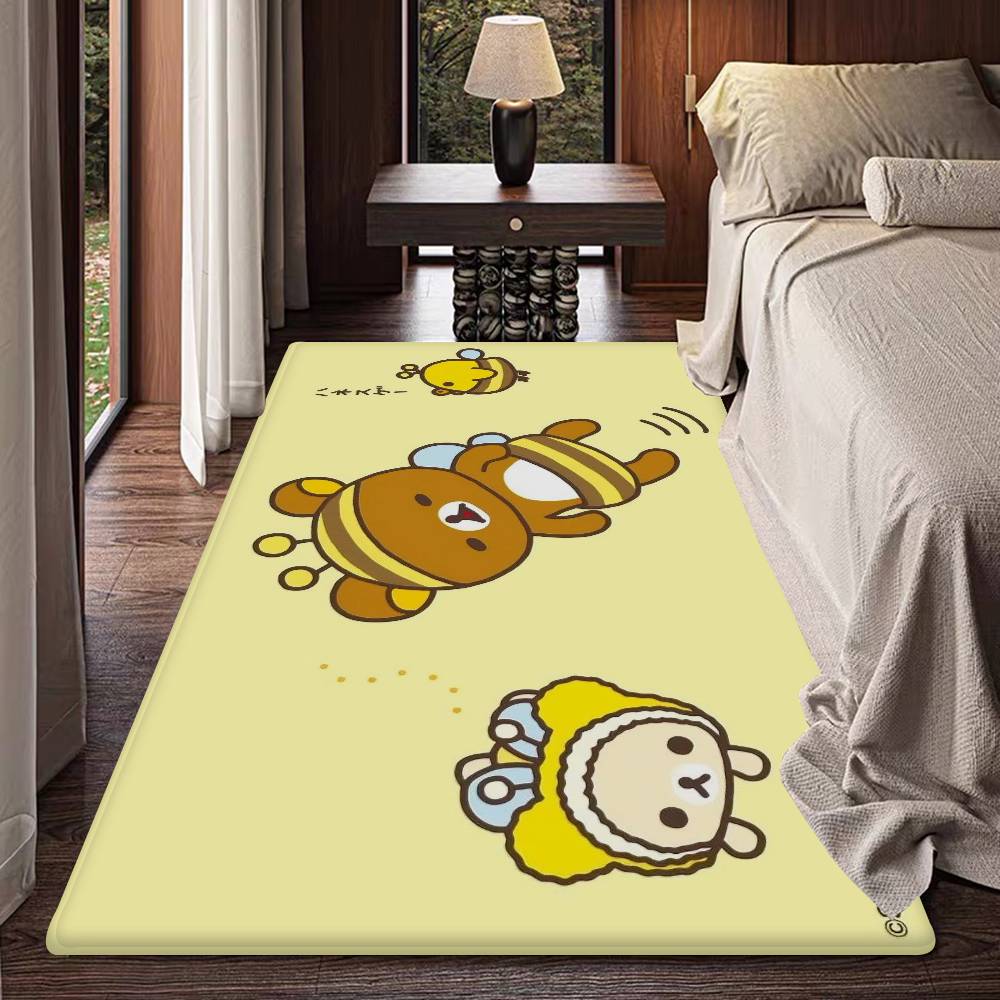 Cute Cartoon R-Rilakkuma B-Bear Kitchen Mat Kids Room Bedroom Decoration Balcony Anti-Slip Doormat Living Room Alfombra