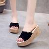Women's 2019 Korean-Style Summer Platform Wedge Sandals - Thick Sole One-Strap Slippers