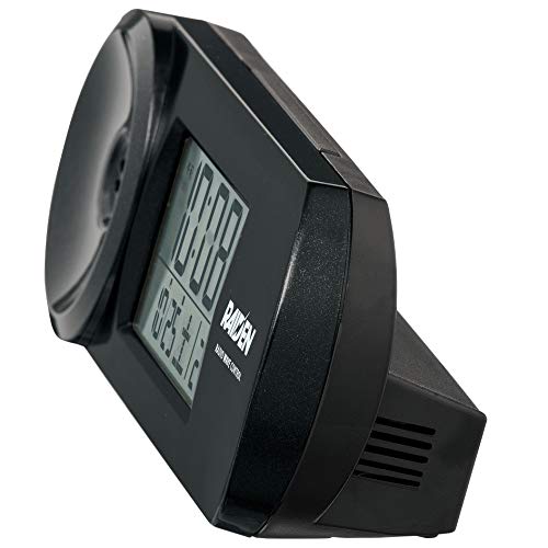 Seiko Clock PYXIS RAIDEN Alarm Clock, Radio-Controlled, Digital, Loud, Black, Dimensions: 5.1 x 14.4 x 4.2 cm, BC407K