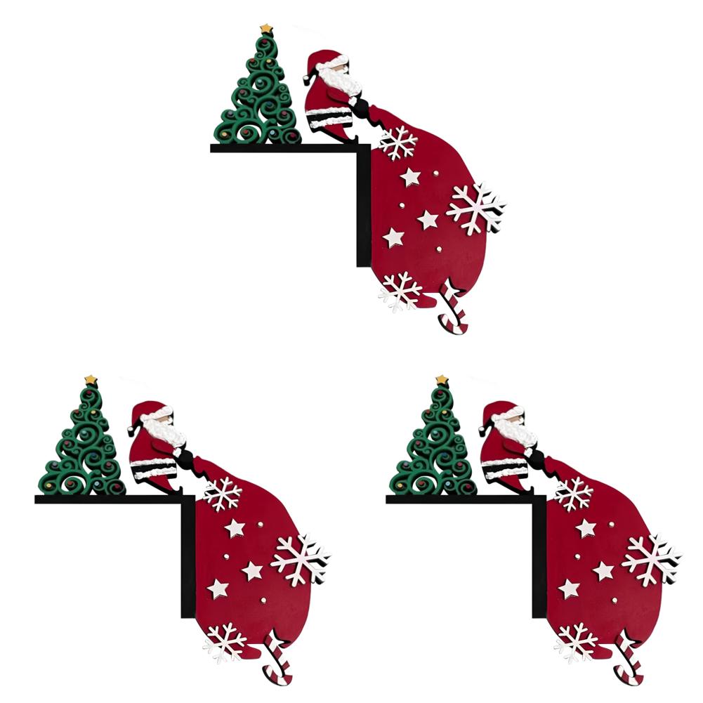 Świąteczne Nakładki na Drzwi Dekoracja Zimowa Świąteczna Dekoracja Narożnika Drzwi Znak Narożnika Drzwi Dekoracja na Aktywności Świąteczne Ornament