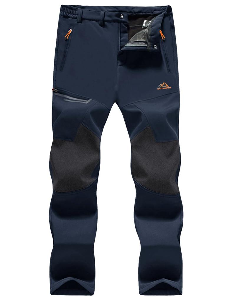 MAGCOMSEN Thick Hiking Windproof and Work Plus Sizes Size 2XL Men's Fleece-Lined Pants, Cold-Resistant, Pants, Available, Fishing, Camping, Skiing,