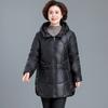 Middle Aged Mother Winter Down Cotton Jacket Bright Face Korean Quilted Coat Thicken Warm Grandma Snow Wear Parkas