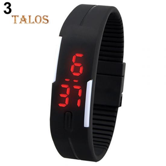 Herren Damen Uhren Wasserdicht Silikon Rote LED Sport Armband Touch Digitale Armbanduhr