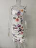 Summer 2026 Floral Print Ruffle Sleeveless V-neck Dress