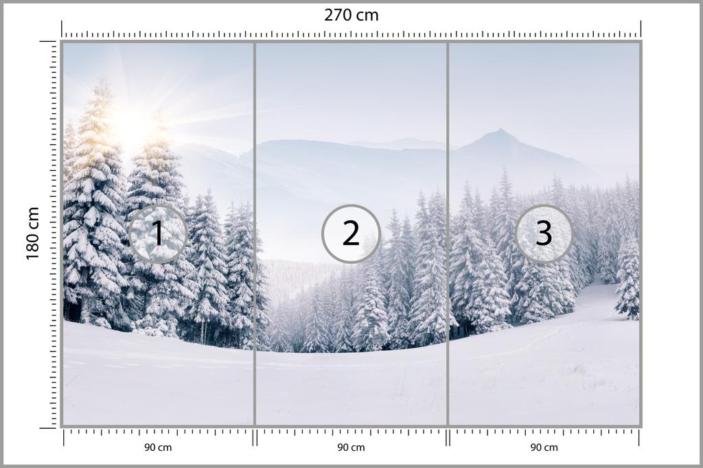 Photomural Winter Forest Self-Adhesive Mural 270x180