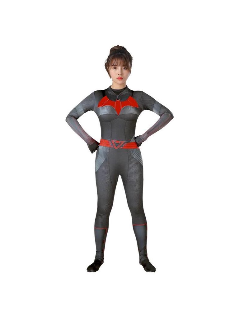 Kids' Halloween Cosplay Costume: Muscle Batman and Superman Jumpsuit Set