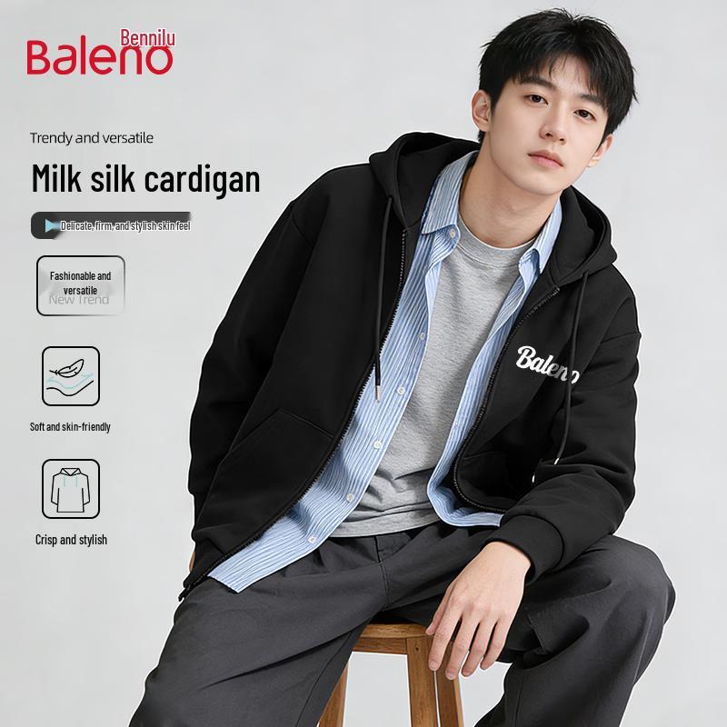 Baleno Men s American Style Zip-Up Hooded Sweatshirt 4XL