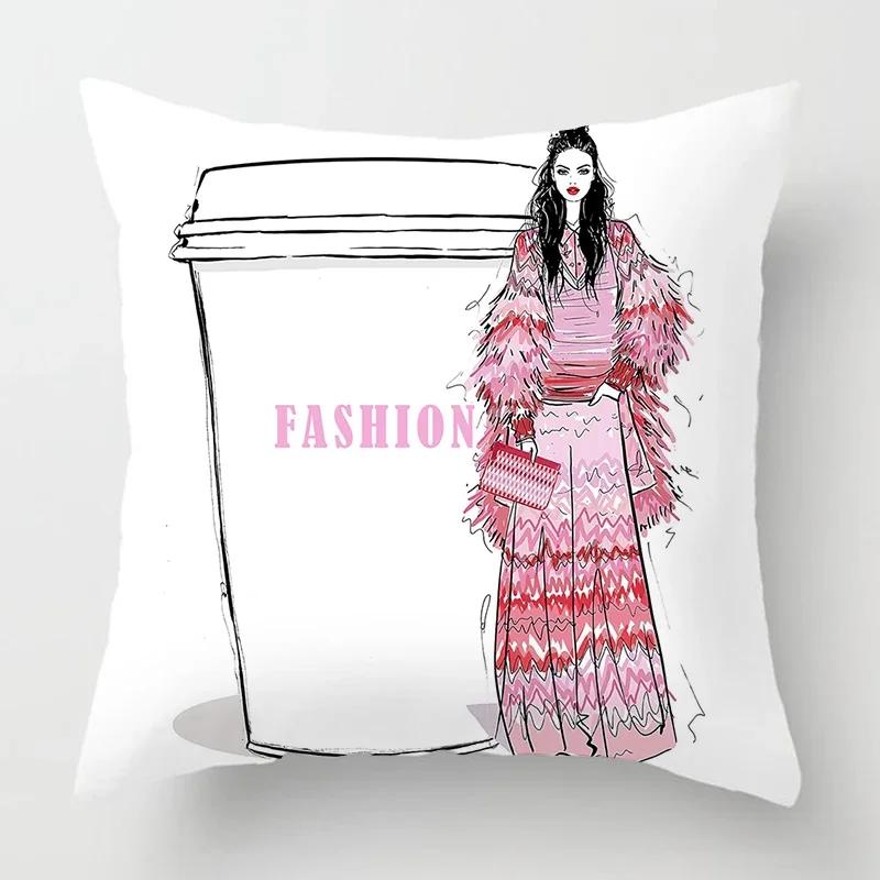 Nordic Fashion Water Cup Pillowcase Women's Favorite x Pillowcase Cushion Cover Sofa Home Decor Living Room Decor x