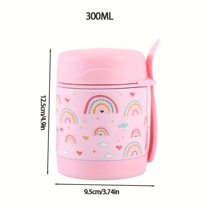 1 Stück 10,14 oz Edelstahl-Lunchbox mit Gabel, Studenteneintopf, Kleiner Suppentopf, Thermosbecher, Geeignet für Reisen im Freien und Camping
