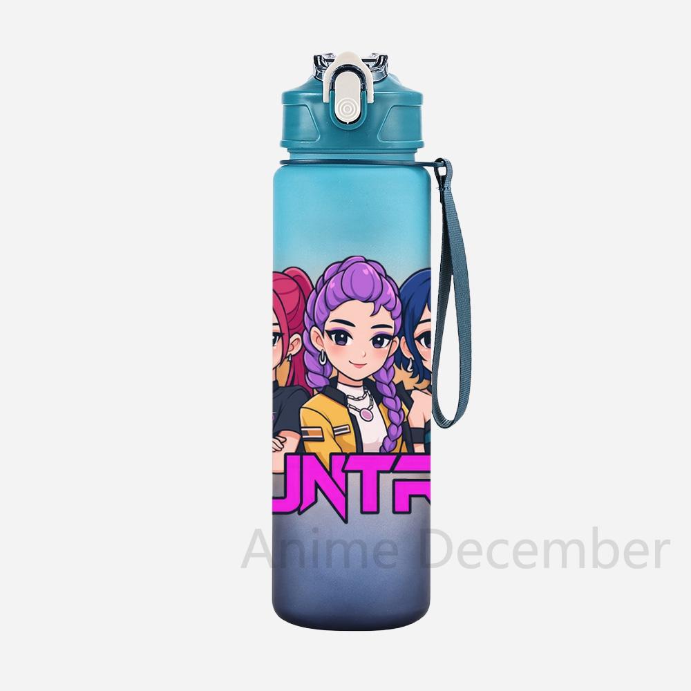 Anime K-Pop Character Water Cup Demon Hunters Large Capacity Outdoor Portable Rope Drinking Bottle for Boy and Girl Gift