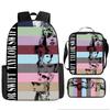 Taylor Swift Themed Kids School Backpack Set Elementary Students Oxford Fabric Breathable Lightweight With Padded Straps