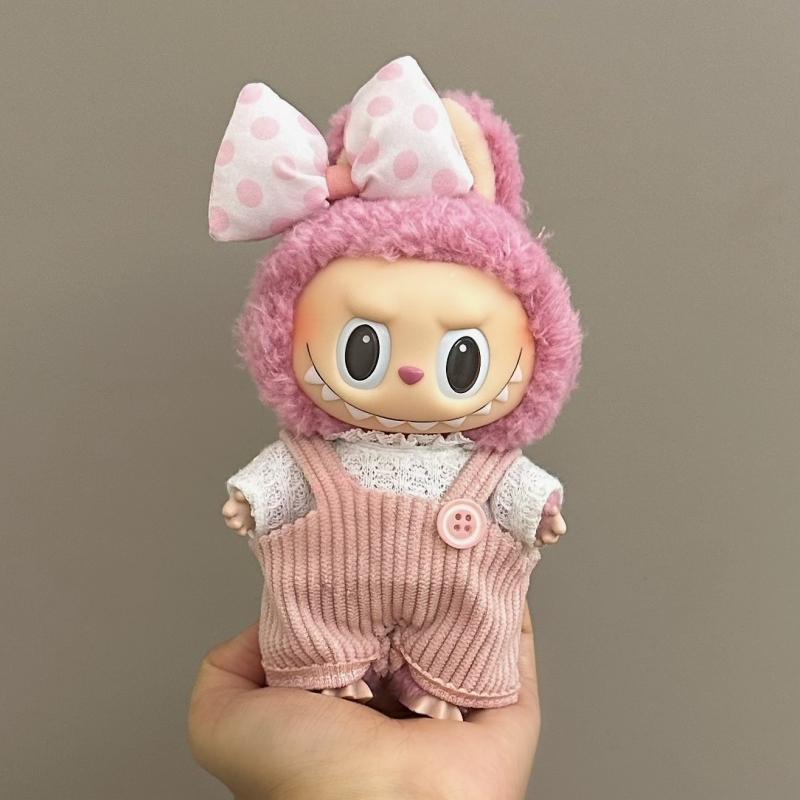 15-17cm Labubu Clothing Set Suitable for V1 V2 V3 Plush Doll Fashion Clothing Accessories Overalls Skirt Children's Toys Gifts