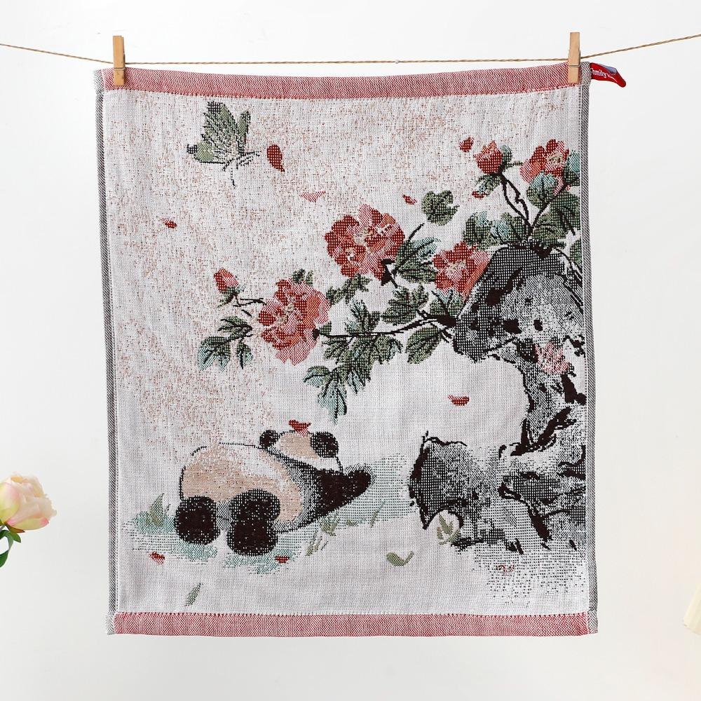 Cartoon Kitchen Towel 4 Layer Cotton Gauze Pure Cotton Dish Cloth  for Kids Children