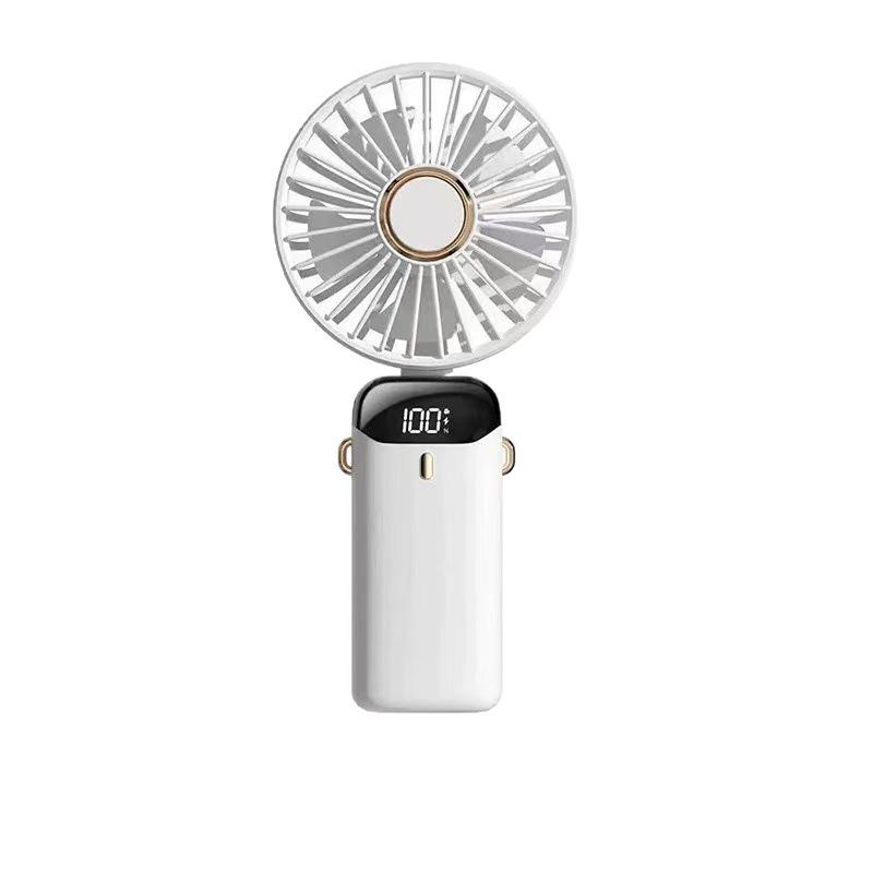 Cross-border N15 USB Rechargeable Foldable Handheld Fan with Digital Display & Aromatherapy