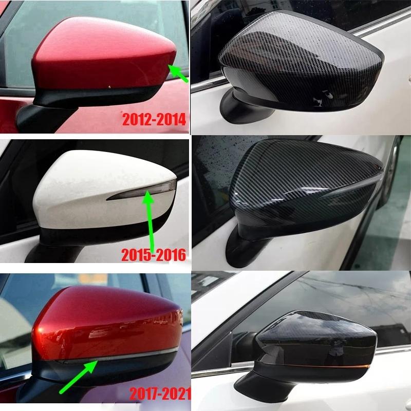 For Mazda CX-5 CX5 2012 -2014 2015 2016 2017- ABS Side Door Mirror Carbon Fiber Look Rear View Rearview Caps Trim Car Covers