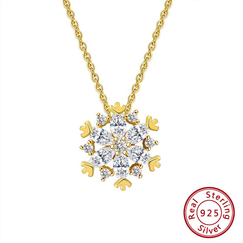 

Ювелирные изделия S925 стерлингового серебра ожерелье Снежинка счастливое ожерелье 925