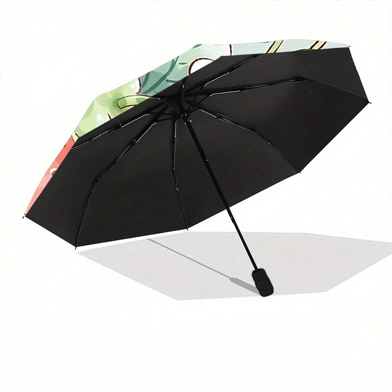1pc Strawberry Rabbit Automatic Opening and Closing Umbrella - Lightweight 3-Fold Design, Suitable for Fans, Travel, Daily Use - Official Product, Int