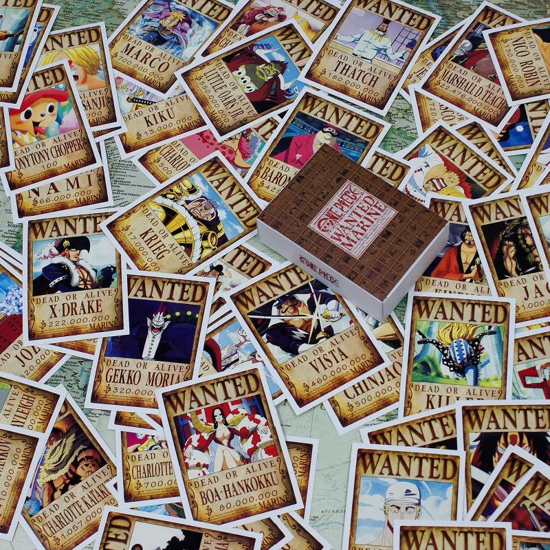 100 Hojas/Set Anime ONE PIECE Orden de Búsqueda Serie completa de personajes 100 Tarjetas Postales Tarjeta de Felicitación Tarjeta de Deseos Regalo de Navidad