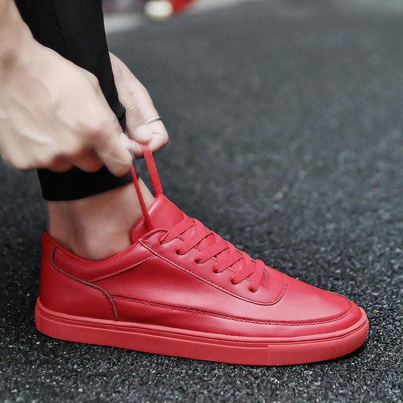 

2024 Мужская повседневная обувь Летние новые модные плоские дышащие кроссовки Легкая обувь Мужские теннисные кроссовки Белые деловые дорожные туфли 44 красный