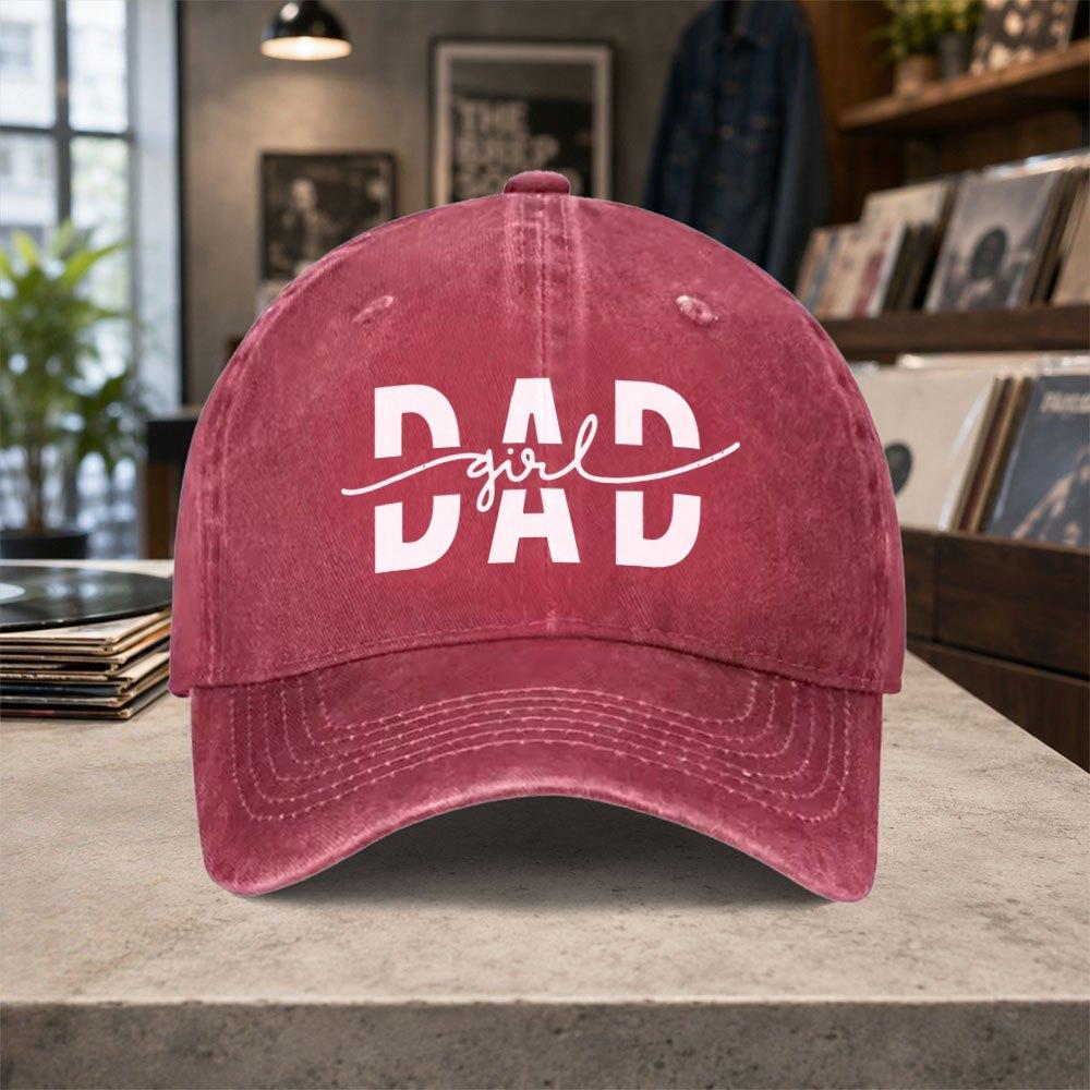 DAD Girl DAD Washed Vintage Adjustable Baseball Cap Unisex Casual Hat for Unisex Women Outdoor Daily Wear Gift