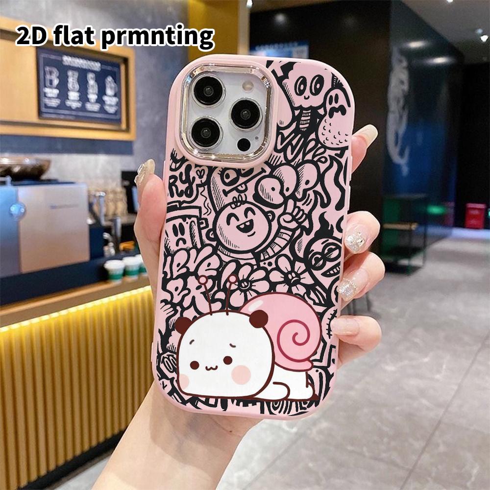Phone Case: 2D Flat Design Suitable for iPhone 18 17 16 15 14 13 Pro Protective Case, Couple Style, Antenna On Top, Christmas and Halloween Gift