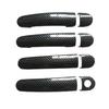 Door Handle Plastic Imitation Carbon Fiber Cover Trim Fit for Volkswagen VW Polo Mk4 Mk5 6R Car Accessories Styling Stickers